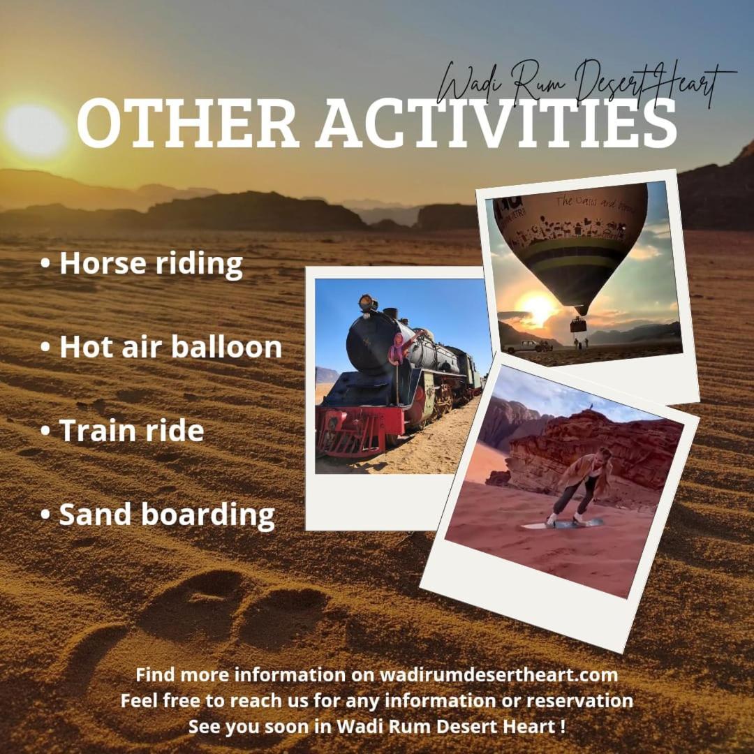 Wadi Rum Desert Heart Camp Bagian luar foto